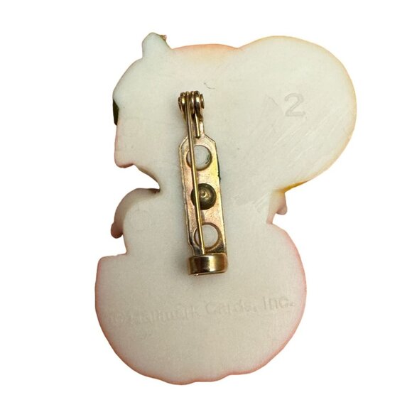 Vintage Hallmark Cards Halloween Ghost Pumpkin Boo Pin Badge Brooch Plastic 1980 - Picture 5 of 6